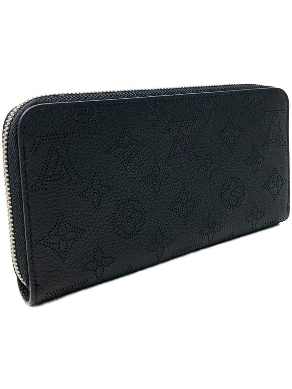 Louis Vuitton Zippy Wallet Zipper Long Mahina Round Black